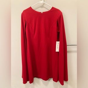Brand New Calvin Klein Red Cape Dress